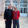 With Mgr Mikael Mouradian, Director of the Bzemmar Convent